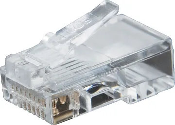8P8C RJ45 Modular Plug (Suit Stranded Cable) 8P8C RJ45 modular plug designed for use with stranded UTP cable. Ideal for data and telephony applications.