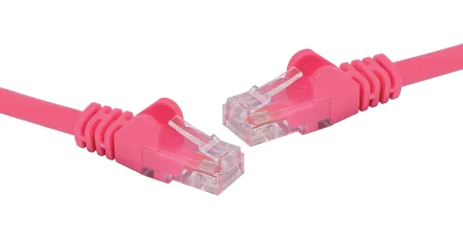 8 Pin RJ45 Male to 8 Pin RJ45 Male pink 2m - Category 6