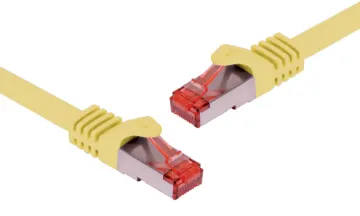 Yellow 0.5m Cat6a SSTP Ethernet Patch Cable 8 Pin RJ45 Male to 8 Pin RJ45 Male Yellow 0.5m