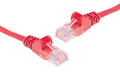 8 Pin RJ45 Male to 8 Pin RJ45 Male Red 0.3m - Category 6