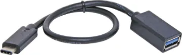 30cm USB A Female to C Male OTG Ideal for hooking up devices with standard USB leads to a Type C port.