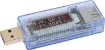 This USB Voltage and Current Meter is a handy little gadget that allows you to keep an eye on the output voltage and current leaving your USB port when charging devices such as phones, cameras and tablets. 

Easy to read display gives simultaneous voltage, power consumption over time (resettable)  and current measurements. Max voltage reading 24V
