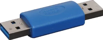 USB 3.0 Joiner A Male to A Male Change a USB A female connector to a USB A male connector on a cable or from a port.