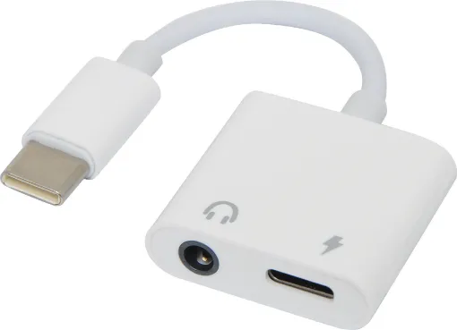 This usb-c charging cable and headphone adaptor allows you to not only listen to music but also charge your phone. 