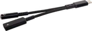 USB Type C Headphone Audio Adaptor / Charging Cable This USB-C charging cable and headphone adaptor allows you to not only listen to music but also charge your phone. The adaptor provides 60W PD charging passthrough.
