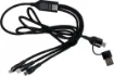 A handy 1.2m charging cable with three ends to suit USB type C, Apple lightning and micro USB devices. Handy to keep around the house or in the car glovebox