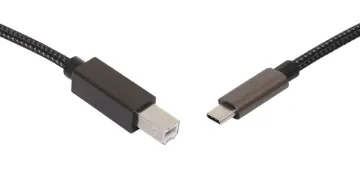 USB Type C To USB 2.0 Type B Cable 2m For connecting printers to modern PCs with USB Type C connection or certain lighting control applications.