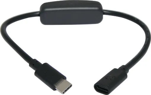 This handy little cable is a female to male USB type C cable with an inline switch which allows you to toggle the device ON or OFF without the need to unplug