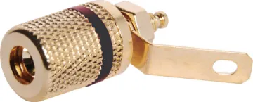 Black Gold Plated Low Profile Binding Post Quality gold plated connectors ideal for 
speaker plates.
