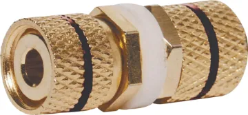 Black Back To Back Gold Plated Binding Post These gold plated connectors allow connection from both sides. Ideal for AV wall plates.
