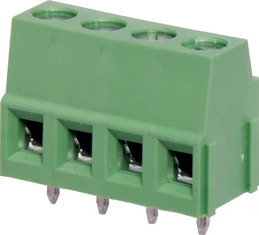 5mm Pitch
Dove-tail grooves enable these terminal blocks to be ganged together in any combination. With wire protect terminals. Rated at 20A at 300V AC.