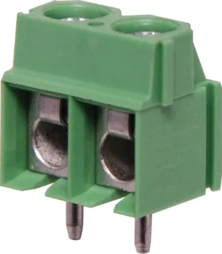2 Way 5mm Mini PCB Mount Terminal Block Dove-tail grooves enable these terminal blocks to be ganged together in any combination. With spring steel wire protect terminals. 
NOTE: P2032B is not compatible with P2032A
300V AC rated. 
Cable size 0.5-2mm2
16A Rated