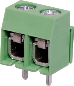 2 Way 5mm Mini PCB Mount Terminal Block 5mm Pitch
Dove-tail grooves enable these terminal blocks to be ganged together in any combination. With spring steel wire protect terminals. All 300V AC rated..