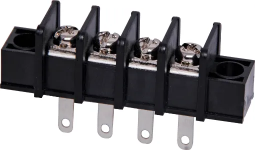 Pin Spacing: 9.5mm
Current Rating: 15A at 250V
Solder Lugs: Tin Plated Brass
Screw: Nickel Plated Steel
Housing: Thermoplastic UL94V-O, Black