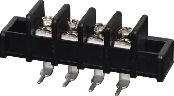 4 Way Right Angle PCB Mount Terminal Pin Spacing: 8.25mm
Current Rating: 15A at 300V
Solder Pins: Tin Plated Brass
Screw: Nickel Plated Steel
Housing: Polyamide UL94V-O, Black
Non Dinkle Brand