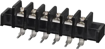 6 Way Right Angle PCB Mount Terminal Pin Spacing: 8.25mm
Current Rating: 15A at 300V
Solder Pins: Tin Plated Brass
Screw: Nickel Plated Steel
Housing: Polyamide UL94V-O, Black
Non Dinkle Brand