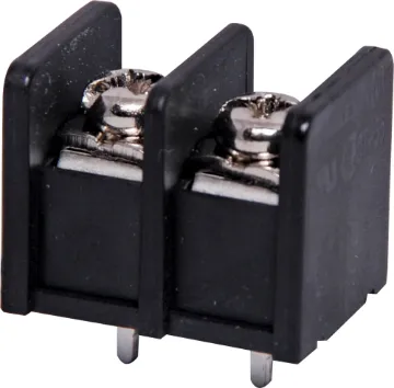2 Way PCB Mount Terminal Pin Spacing: 8.25mm
Current Rating: 15A at 300V
Solder Pins: Tin Plated Brass
Screw: Nickel Plated Steel
Housing: Polyamide UL94V-O, Black
Suits 3mm fork type crimps P 2103, P 2104, P 2105, P 2106, P 2107, P 2108.