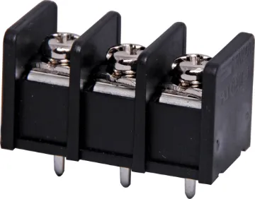 3 Way PCB Mount Terminal Pin Spacing: 8.25mm
Current Rating: 15A at 300V
Solder Pins: Tin Plated Brass
Screw: Nickel Plated Steel
Housing: Polyamide UL94V-O, Black
Suits 3mm fork type crimps P 2103, P 2104, P 2105, P 2106, P 2107, P 2108.