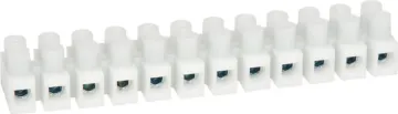 12 Way 57A 500V Terminal Block Standard type, rated 500V @ 57A
