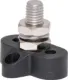 Single Black M10 Power Distribution Post This Single Black M10 Power Distribution Post is a heavy duty stainless steel post that is mounted on a moulded plastic base. 48V DC max.