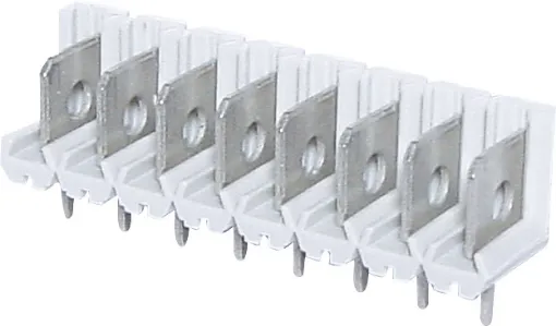 Plug height: 15.5mm, Pin size: 1mm, 18A rated. 36 way strip, can cut to any length.
Male