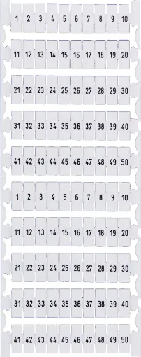 Terminal labels numbered 1 to 50. 