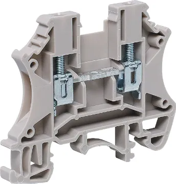25A 2.5mm Grey DIN Rail Terminal Designed to be ganged together to form as many poles as required to suit your application. Suitable for 35mm top hat and asymmetrical "G" Type DIN rail mounts. 600V rated.