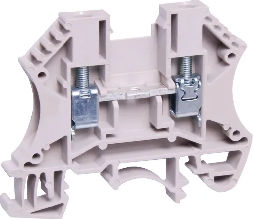 Designed to be ganged together to form as many poles as required to suit your application. Suitable for 35mm top hat and asymmetrical “G” Type DIN rail mounts.
600V rated. Grey.