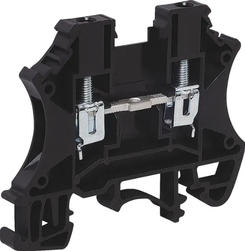 Designed to be ganged together to form as many poles as required to suit your application. Suitable for 35mm top hat and asymmetrical “G” Type DIN rail mounts.
600V rated. Black.