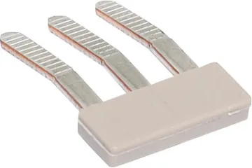 3 Way Insertion Bridge For 2.5mm DIN Rail Terminals This 3 way insertion bridge allows for the joining of two ganged DIN rail terminals. It inserts below the DIN rail terminal screw cage and distributes the connection to the 2 terminals adjacent. Prongs are scored to prevent dislodgement from the terminal.