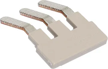 3 Way Insertion Bridge For 4mm DIN Rail Terminals This 3 way insertion bridge allows for the joining of three ganged DIN rail terminals. It inserts below the DIN rail terminal screw cage and distributes the connection to the two terminals adjacent. Prongs are scored to prevent dislodgement from the terminal.