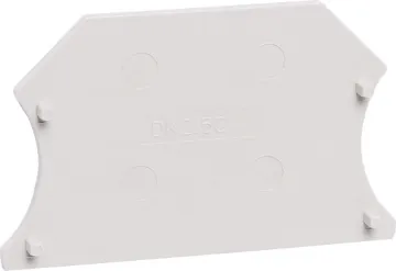 End Cap For DIN Rail Terminals Protectinf DIN rail terminal end cap to suit the P 2400 to P 2415 Dinkle DIN rail terminal range.