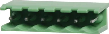6 Way 5.08mm Vert. PCB Mount Pluggable Skt 6 Way.
Vertical Mount.
Rated 10A at 300V.