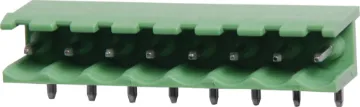 8 Way 5.08mm Horiz. PCB Mount Pluggable Skt 8 Way.
Horizontal Mount.
90 Degree Pins
Rated 10A at 300V