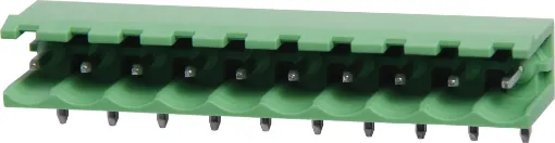 10 Way.
Horizontal Mount.
90 Degree Pins
Rated 10A at 300V