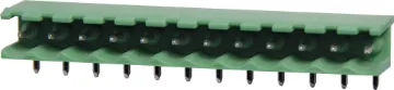 12 Way 5.08mm Horiz. PCB Mount Pluggable Skt 12 Way.
Horizontal Mount.
90 Degree Pins
Rated 10A at 300V