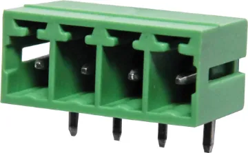 4 Way 3.81mm Horiz. PCB Mnt Boxed Pluggable Skt 4 Way.
Horizontal Mount Boxed
Rated 8A at 150V.