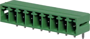 9 Way 3.81mm Horiz. PCB Mnt Boxed Pluggable Skt 9 Way.
Horizontal Mount Boxed
Rated 8A at 150V.