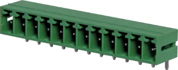 12 Way 3.81mm Horiz. PCB Mnt Boxed Pluggable Skt 12 Way.
Horizontal Mount Boxed
Rated 8A at 150V.