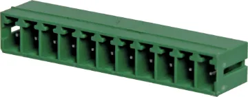 11 Way 3.81mm Vert. PCB Mnt Boxed Pluggable Skt 11 Way.
Vertical Mount Boxed
Rated 8A at 150V