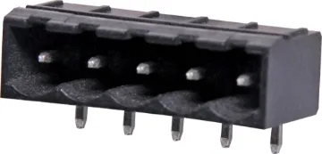 5 Way 5.08mm Horiz. PCB Mount Boxed Reflow Skt Boxed Horizontal Mount
Rated 10A at 300V
PCB pin diameter 1.2mm.