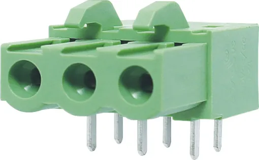 Pitch: 5.08mm
Rated 12A at 300V
Horizontal Mount