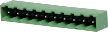 10 Way 5mm Vert. PCB Mount Boxed Pluggable Skt 10 Way.
Vertical Mount Boxed
Rated 10A at 300V