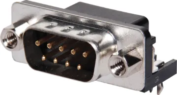DE9 Male PCB Mount 90 Deg. OUPIIN D-Series and Flat Cable Connectors are utilised worldwide in digital and computer-based applications. They feature low contact resistance, excellent mechanical characteristics and long term reliability.