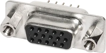 DE15 High Density Female PCB Mount A: 17
B: 25
C: 31
D: 19