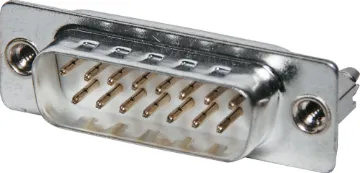 DA15 Male PCB Mount With Board Locks Fitted with PCB board locks for added strength. Oupiin Series: 7905
