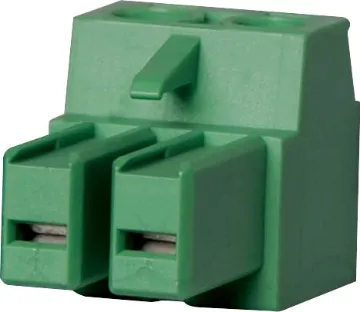 2 Way 7.62mm Pluggable Terminal Plug Rated 20A at 300V. Dinkle Series EC762V