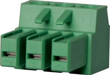 3 Way 7.62mm Pluggable Terminal Plug Rated 20A at 300V. Dinkle Series EC762V
