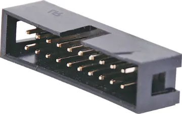 20 Pin Vertical PCB Mount Boxed Header Contact Resistance: 30M Ohm max @ 100mA DC
Insulator Resistance: 1000M Ohm @ 500V DC
Current Rating: 1 A
Contact Material: Gold plated brass
Housing: PBT & 30% Glass Fibre