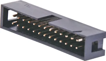 26 Pin Vertical PCB Mount Boxed Header Contact Resistance: 30M Ohm max @ 100mA DC
Insulator Resistance: 1000M Ohm @ 500V DC
Current Rating: 1 A
Contact Material: Gold plated brass
Housing: PBT & 30% Glass Fibre